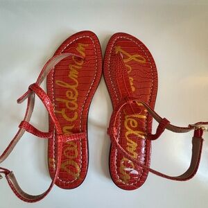 Sam Edelman Red Croc Sandals